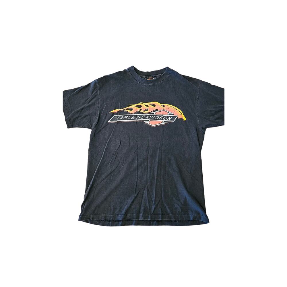 Vintage 1996 Harley Davidson Single Stitch size large Ogden Utah Hanes‎ Beefy T